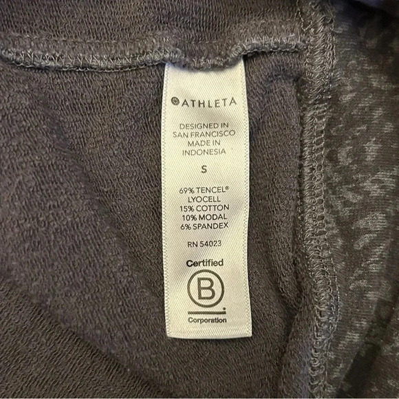 Athleta Studio to Street Pullover Sweatshirt Crewneck Splatter Gray Size S - Picture 6 of 7